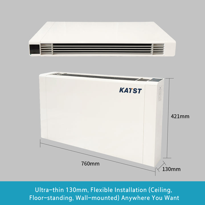 Dc Slim Fancoil Chilled Water Wall Mounted Hydronic Fcu Fan Coil Unit for Heating and Cooling