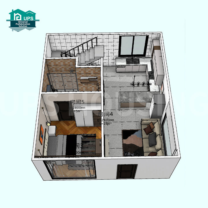 Modern Luxury Prefab House Villa Steel Kit Homes Prefab Houses From China