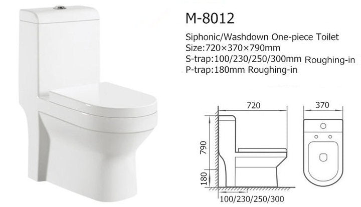 Modern Design Washdown One-piece Ceramic Toilet with Dual-Flush for Bathroom Use-Chinese Manufacturer Wholesale