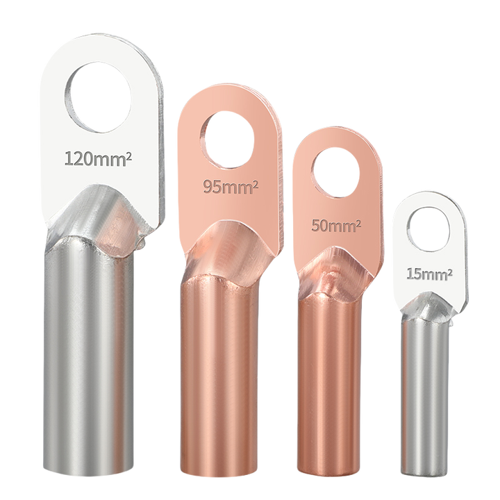 DT Copper Cable Lugs Electro Tinned Copper Tubular Cable Terminals Cable Connectors for Electrical Wiring and Power Distribution