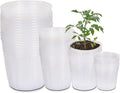 4" Reinforced Clear Nursery Pots with Drainage Holes Plastic Transparent Pots for Plants