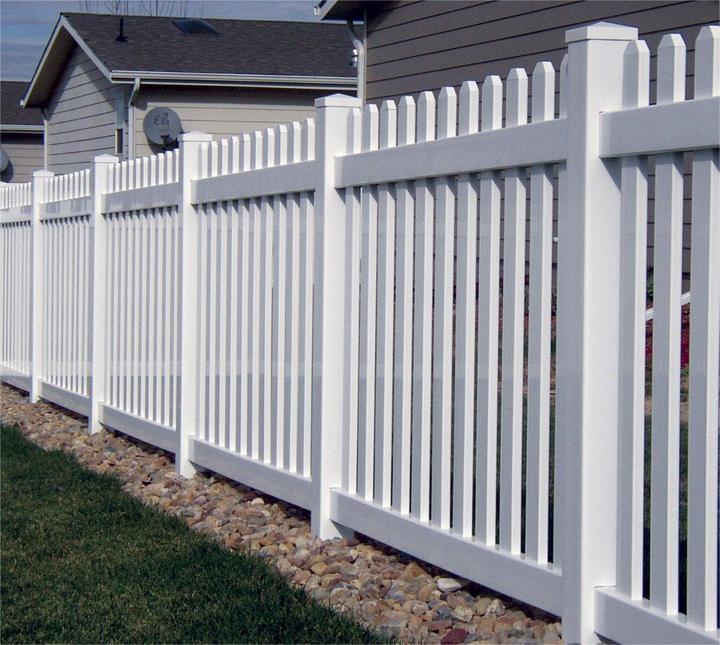 PVC Fence in White 4 ft High Vinyl Picket Fence, Decorative Garden Picket Fencing Panels, Plastic PVC Gardening Fences