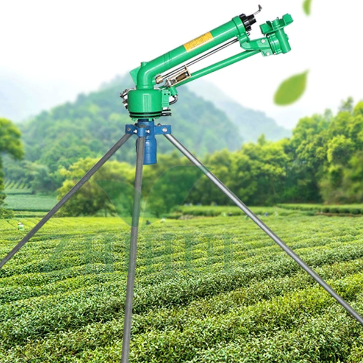 1.5 Inch Female Thread 22-41m Turbo Farm Irrigation Sprinkler Rain Gun Sprinkler with Aluminum Alloy Material