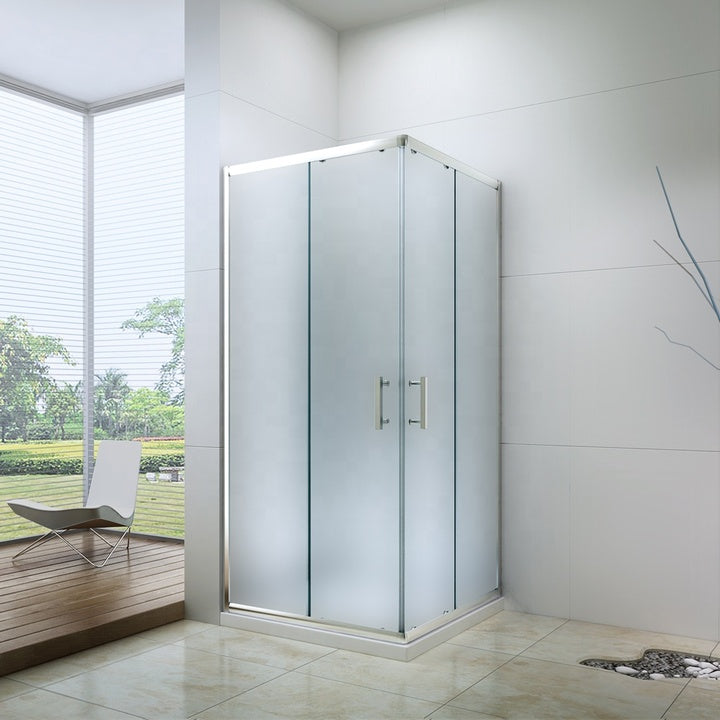 Cheap 80x80 Square Mini Quadrant Shower Cabin with Frame Sliding Design for Hotel Use Tempered Glass Modern