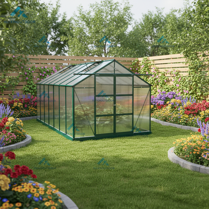 Factory Direct Modern Aluminum Frame Polycarbonate Greenhouse Easily Assembled Rot Proof & Waterproof for Plants