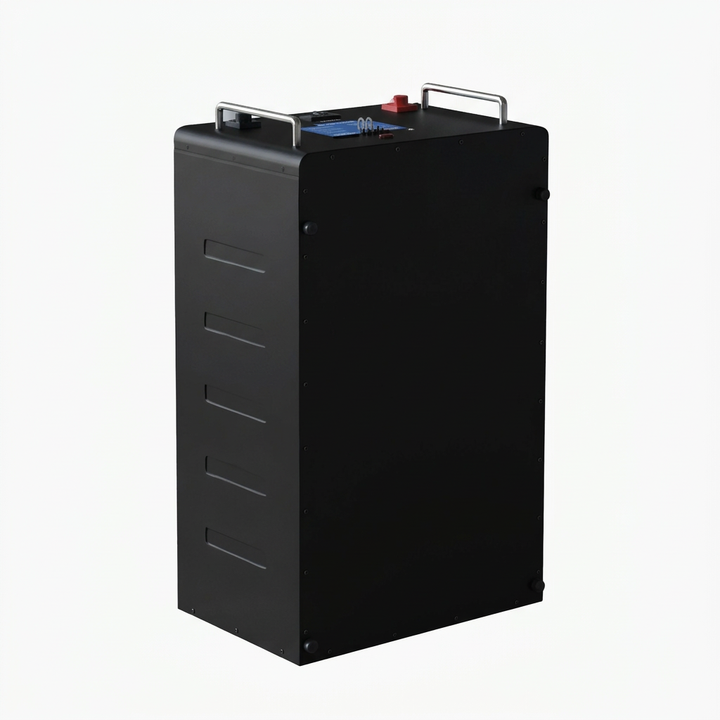 SLD48V Empty Battery Box with 2 Handles | 1.0mm SGCC Black/ White Powder Coated for 16pcs 314AH LiFePO4