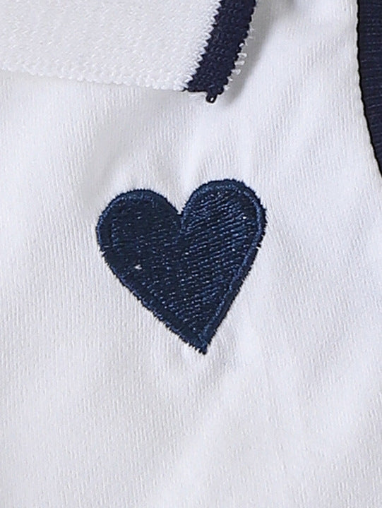 Cheap Price Children Clothes Explosive Model Casual Children Girls' Sleeveless Polo T-shirt & Blue Pleated Skirt 2 Pieces