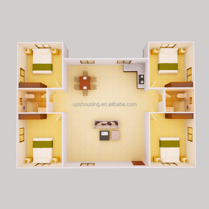 Prefabricated Prefab Cement Villa House Luxury Fully Equipped Friendly Prefab Houses Modern Modular Prefab House