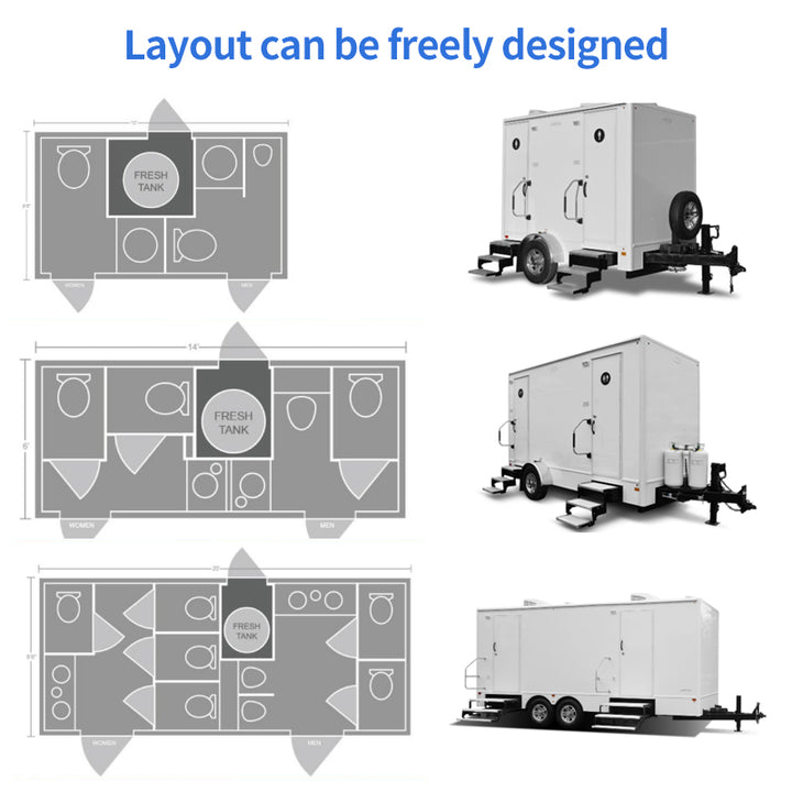 Luxury VIP Restroom Trailer with LED Lighting and Premium Amenities