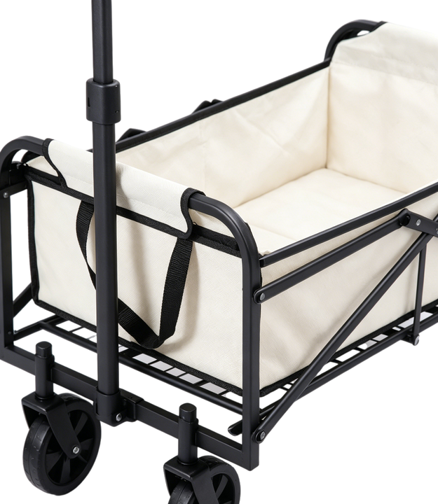 Portable Foldable Wagon Heavy Duty Outdoor Utility Cart for Picnic Beach Garden Easy to Push