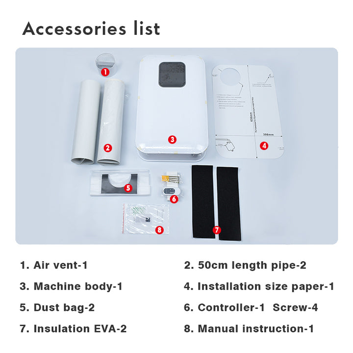 Wall Mounted Heat Energy Recovery Ventilator 120m3/h Fresh Air Ventilation ERV Recovery Ductless ERV