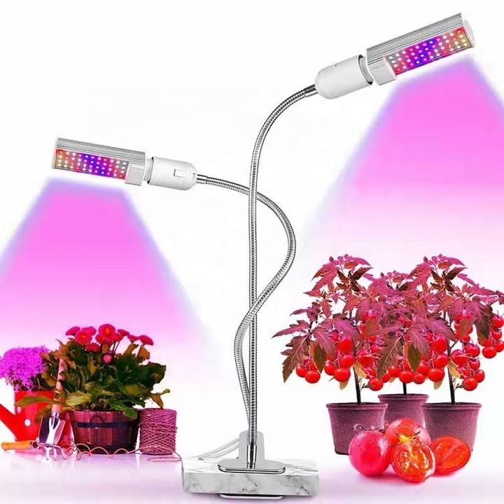Cree LEDs Full Spectrum Clip On Grow Light 50W 2/4 Head Adjustable Plant Light for Indoor Plants Succulents Bloom Enhancing