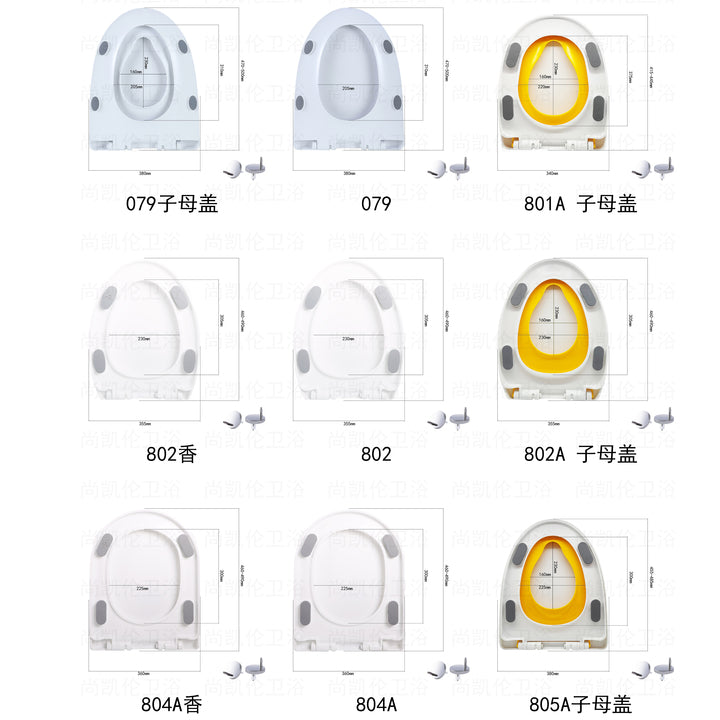 Hebei Modern European O Shape Round Soft Close Plastic Toilet Seat Lid Cover with 1-Year Warranty
