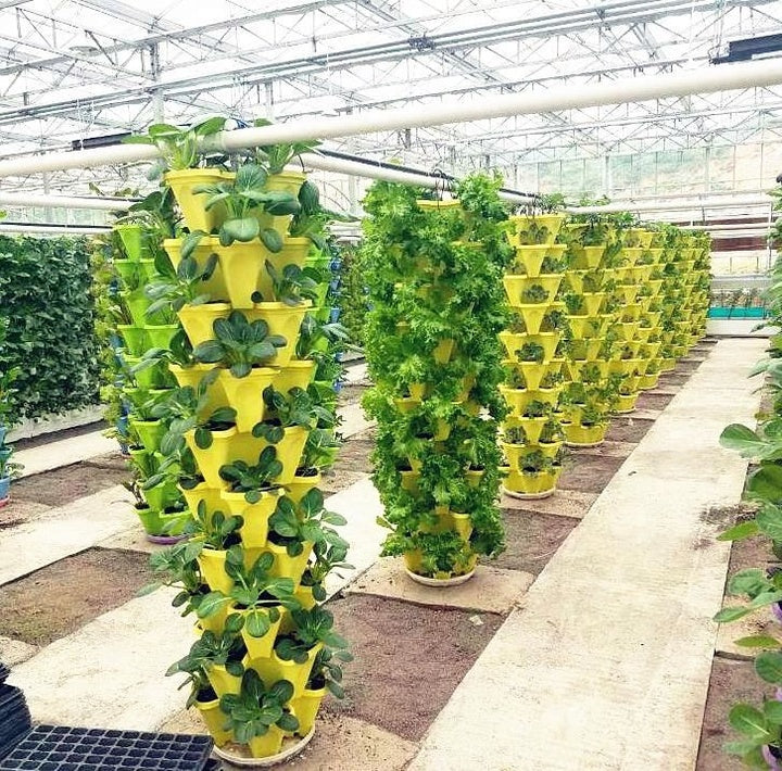 Plastic Flower Pot Vertical Tower Garden System for Vegetables