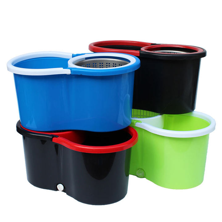 Custom Eco-Friendly Household Floor Wet Cleaning Microfiber Micro Fiber Twist 360 Rotating Cleaning Spinning Mop and Bucket Set