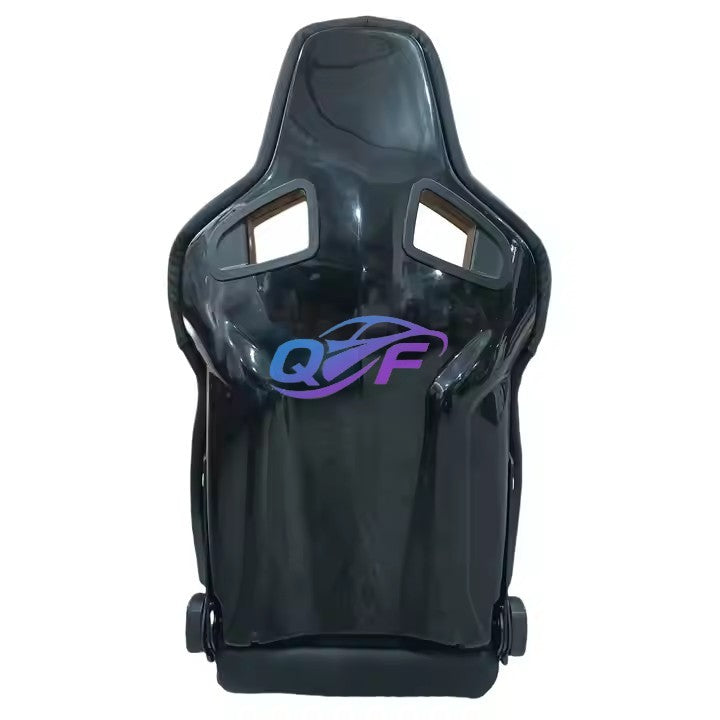 Universal Sportster CS Black Leather with Suede Matte Fiberglass Back Bucket Racing Seats for RECARO