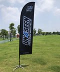 custom marketing double sided advertising promotion beach feather flag