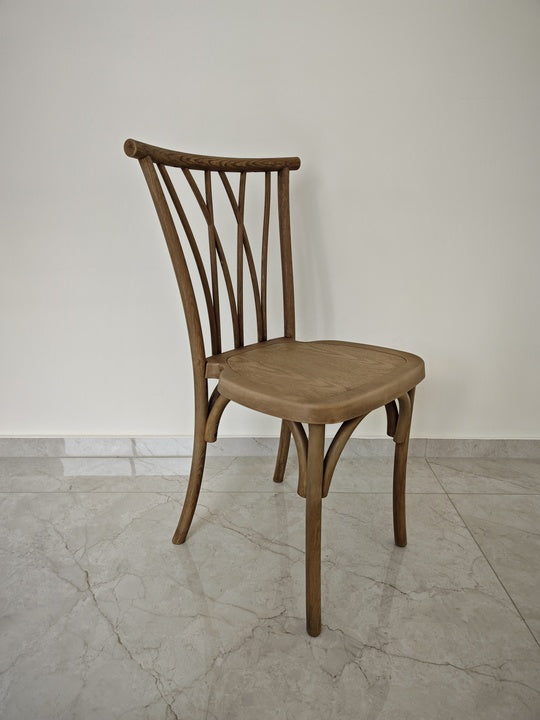 Modern Outdoor Waterproof Brown Natural Banquet Party Garden X Back Resin Crossback Chairs for Events
