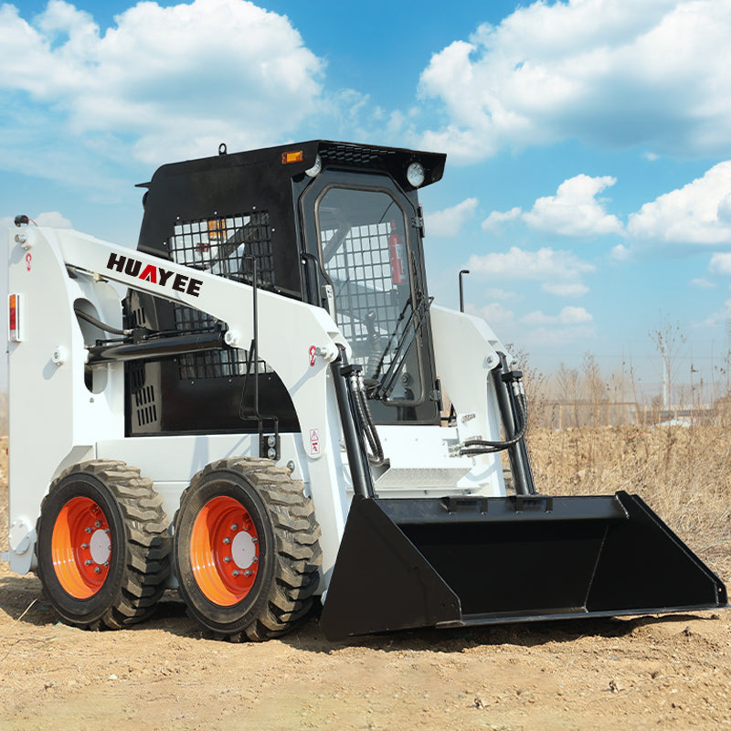 HUAYEE mini Skid Steer wheel Loader Skid Steer diesel loaders Minicargador Epa Engine backhoe front end Loaders Manufacturer