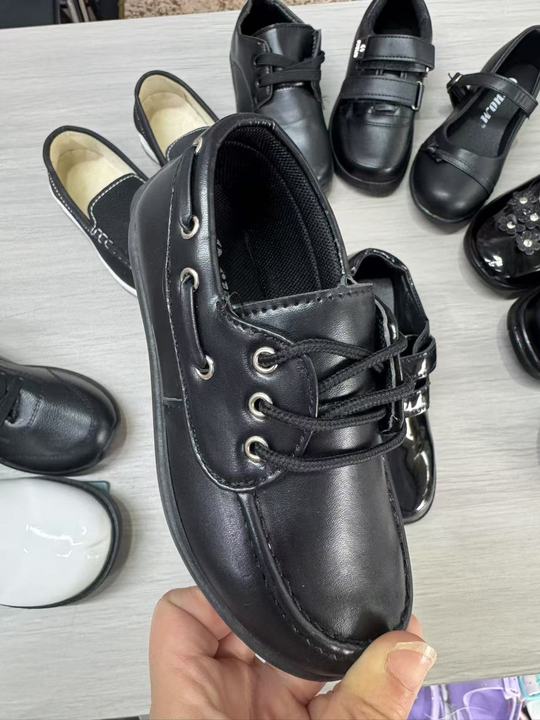 Children's Black Leather Shoes Children Students Soft Leather Soft Sole Single Shoes Wholesale School Shoes
