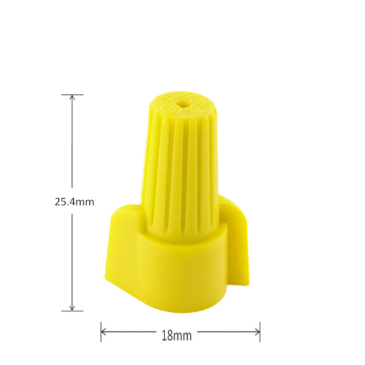 HUASU 100pcs HP11 Yellow Easy Outdoor Seal Elec Easy Twist on Application Wire Connectors Waterproof Nuts