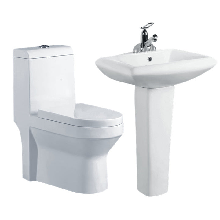Modern Design Washdown One-piece Ceramic Toilet with Dual-Flush for Bathroom Use-Chinese Manufacturer Wholesale