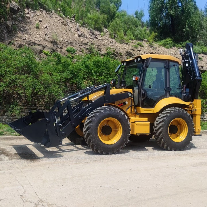 Free Shipping Retroexcavadora Cheap Small Backhoe Loader with Cab CE EURO 5 EPA Backhoe Excavator Loader 4x4 Backhoe Loader