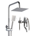 HUICI Modern Style Bath Rain Shower Set Hot and Cold Water Column with Diverter Hand Shower Faucet Accessory for Bathroom