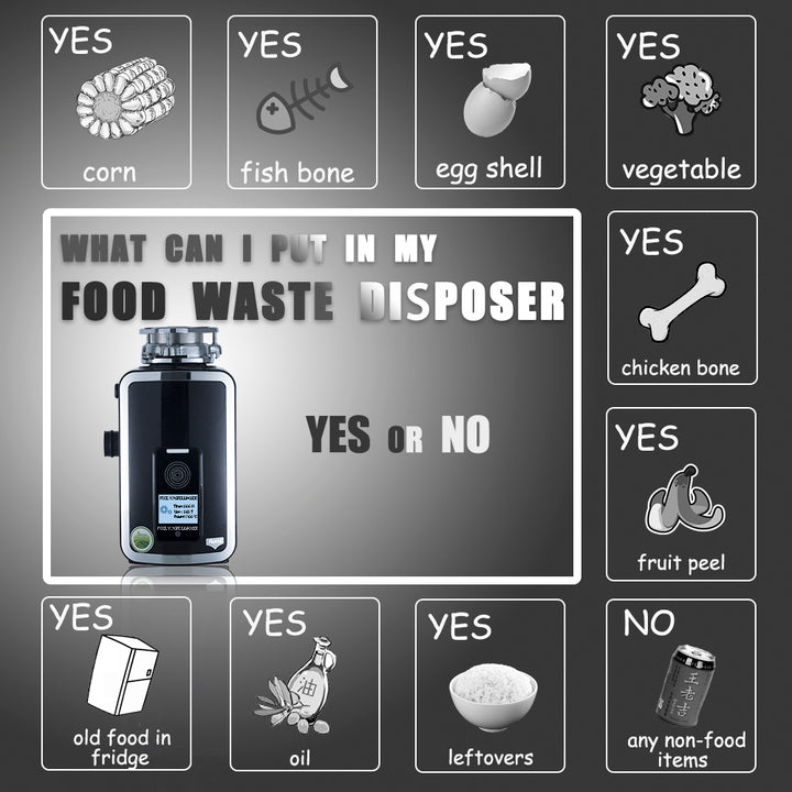 Dengshang Hot Sale Food Garbage Disposals Food Waste Disposers With Remote Controlling Switch
