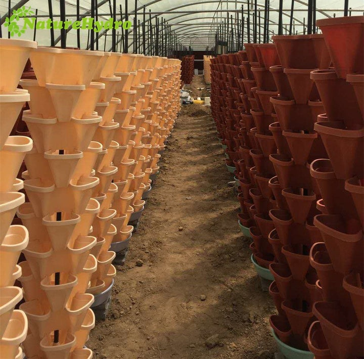 Hydroponic Stackable Plastic Garden Pots Planter