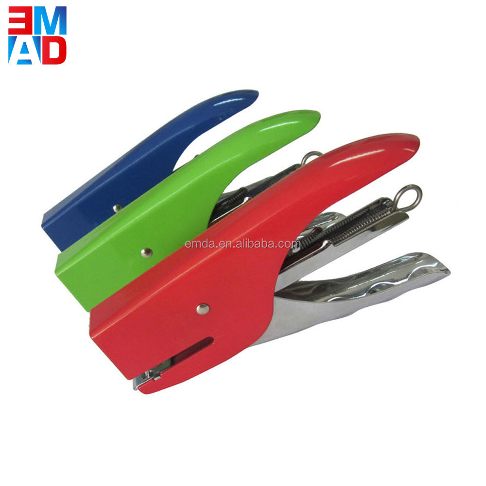 Quality office manual metal plier stapler hand held stapler