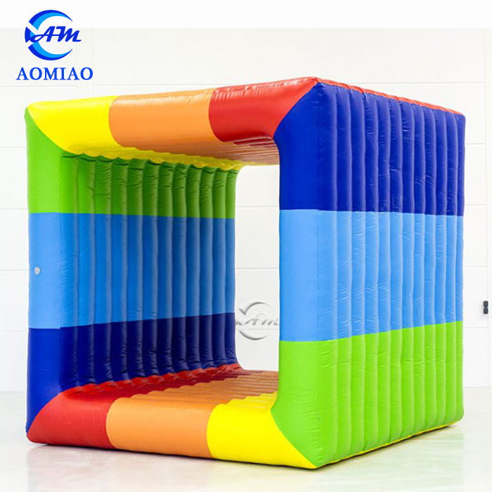 2019 inflatable interactive adult game Flip it team building square rolling sports game