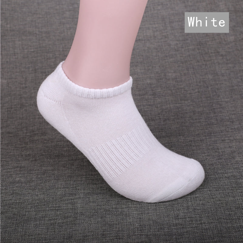 hot selling men casual sports socks breathable custom logo plain socks cotton waist tied terry cushion ankle socks