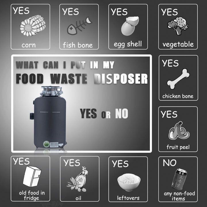 Dengshang Food Waste Disposer Kitchen Waste Disposer Sink Waste Food Disposal DSKZI-560