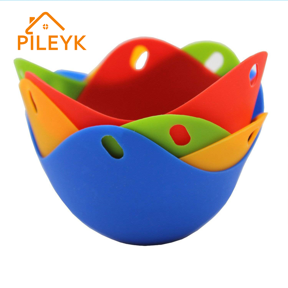 silicone egg poacher cups premium silicone poaching pods for stovetop or microwave basting egg cooker nonstick kitchen toys
