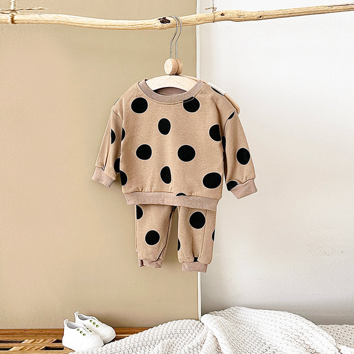 Autumn-Winter Newborn Girl Cotton Jacket & Trousers Set