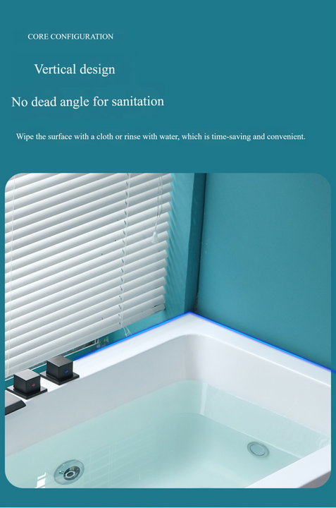 Japanese Acrylic Rectangular Bathtub Small Apartments Modern Freestanding Soaking Constant Temperature Deep Surfing Massage