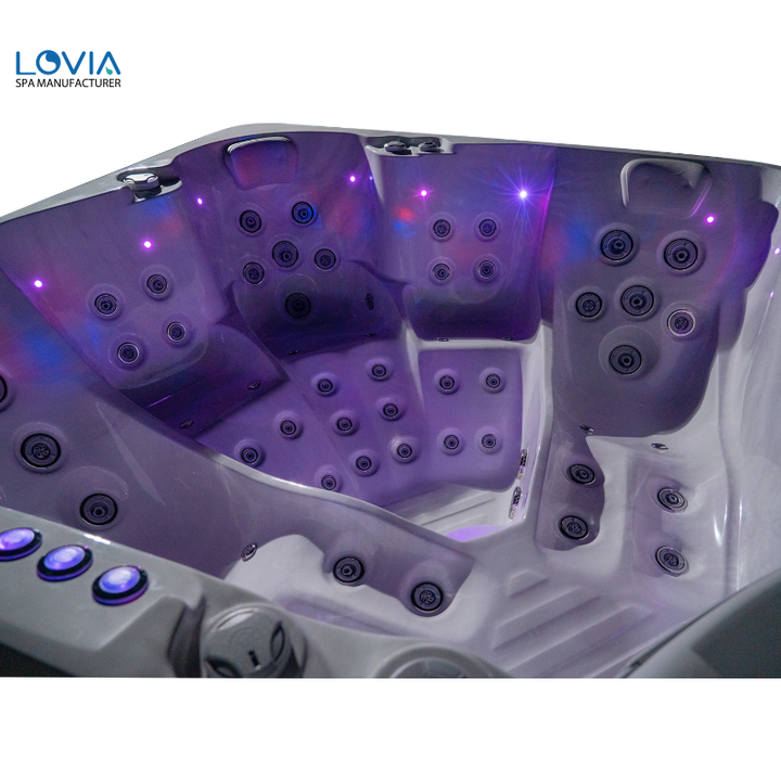 Made in China Jaccuzi Outdoor Spa Hydromassage Bathtub Person Hot Tub 5 Massage Spa Cheap Jakuzzi with Lovia