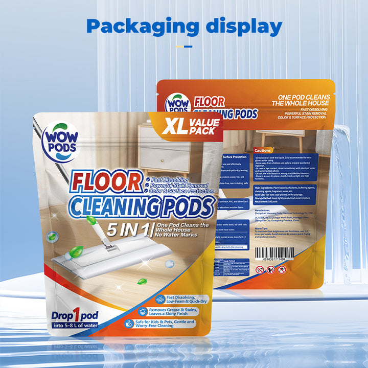 WOW 5 in 1 3 Chamber 8g Floor Mopping Cleaning Detergent Capsules Floor Cleaner Gel Pods
