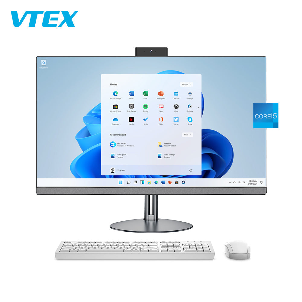 All-In-One Pc 21.5 23.8 Inch All In One Monoblock Computers Oem Core I5 I7 Borderless Hd Screen Office Desktop All In One Pc Aio