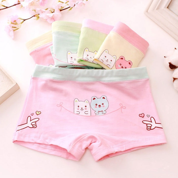 Factory Colorful Breathable Children's Cotton Underwear Panties Girls Kids Baby Doll Underwear