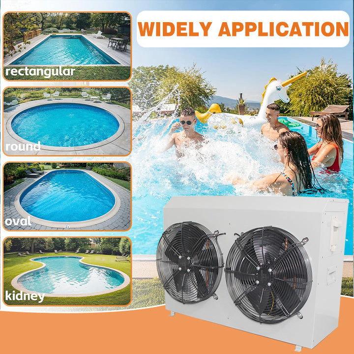 5Hp 7Hp 10Hp 15Hp 20Hp High Efficiency R32 Outdoor Pool Chiller Heat Pump for Swimming Pool Smart WiFi