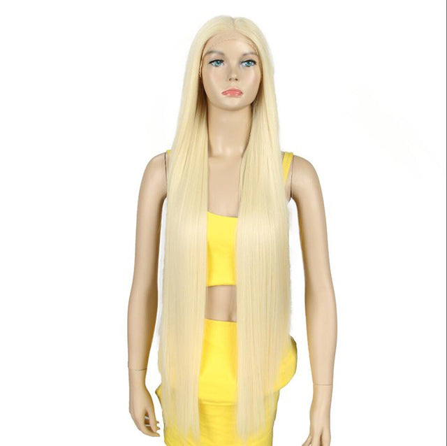 natural hair wigs for black women straight synthetic lace front hair 38 inch ombre lace front wig cosplay blonde lace front wig