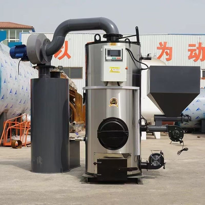 Automatic 1 Ton Industrial Fire Tube Vertical Coal Biomass Hot Water Boiler with High Efficiency