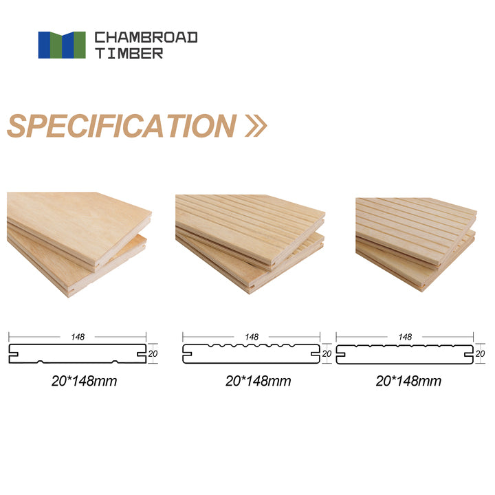 Eco-Friendly Outdoor Wood Flooring, Moisture-Proof Deck Panels, Slip-Resistant Timber Decking Boards for Garden Balcony Patio
