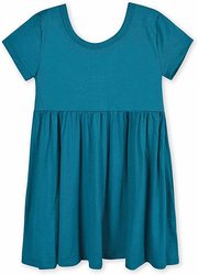 Toddler Girl Buttery Soft Bamboo Short Sleeve Kids Dresses Twirl Dress