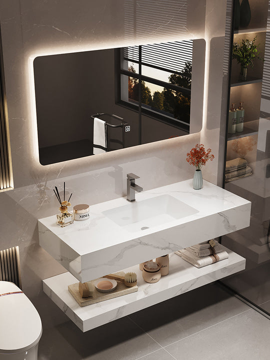Premium Quality American-Style Sink Matte Dining Bathroom Vanity Luxury Bath Space Rock Stone Porcelain Granite Hand Wash Basin