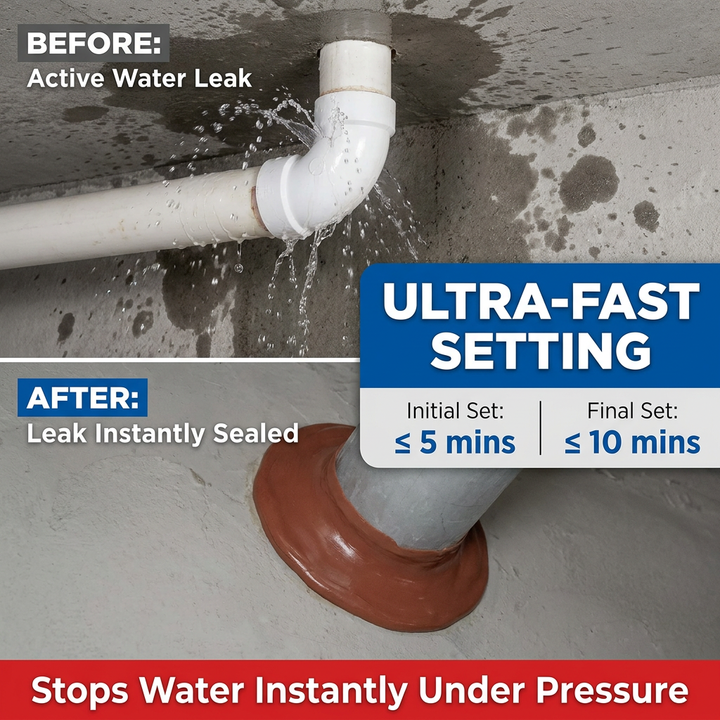 Quick Setting Water Stop Cement 5-Minute Rapid Hardening High Strength Durable Waterproofing Slurry for Wall Tile Park Repair