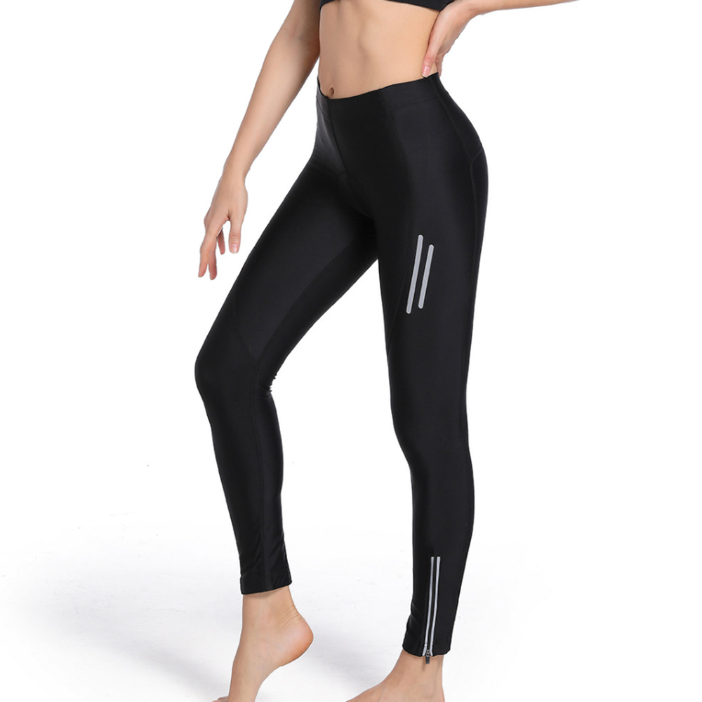 HOSTARON Cycling Long Pants For Women with 3D Padded Breathable Reflective MTB Biking Tights Bicycle Leggings Sports Trouser