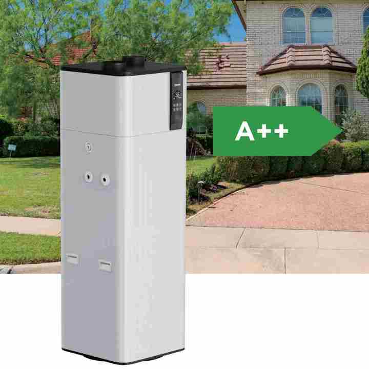 R290 150g Domestic Integrated All-in-One Hot Water Heat Pump Water Heater for Europe
